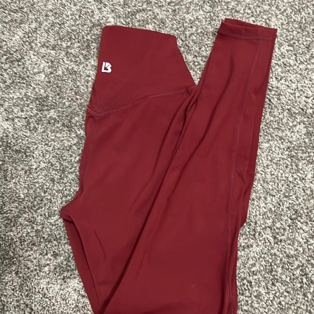 Burgundy small buffbunny leggings
